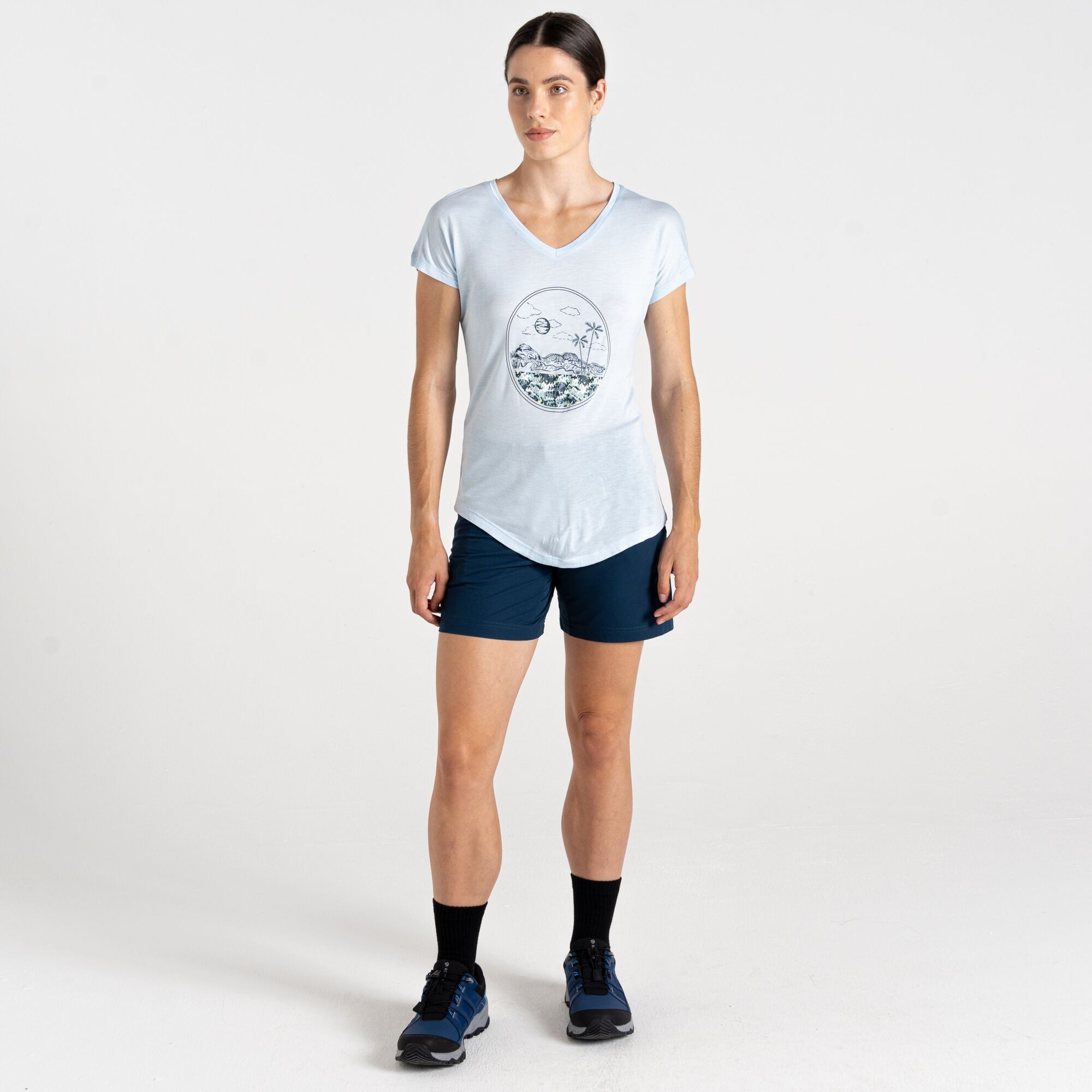 Dare 2b Damska koszulka Serene Niebieski