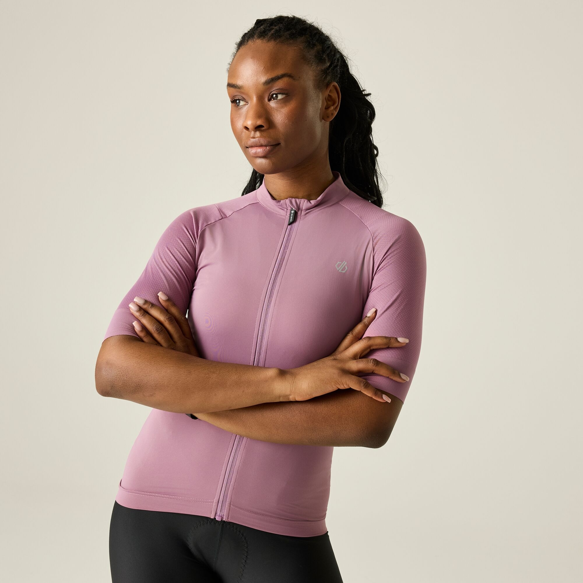 Dare 2B Women's Pink Lightning Short Sleeve Cycle Jersey - Image 3
