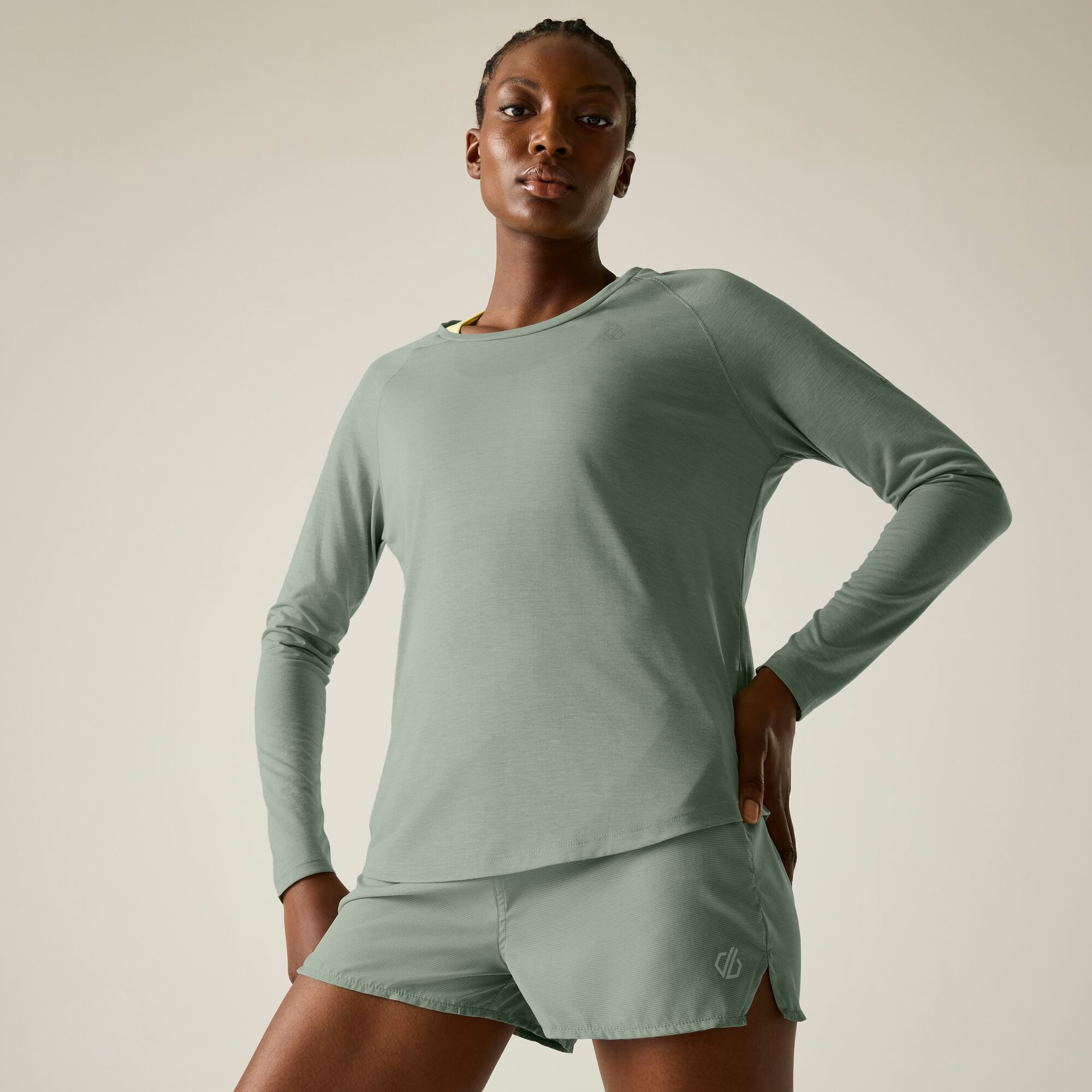 Dare 2B Women's Serenity Long Sleeved T-Shirt - Green Size 18