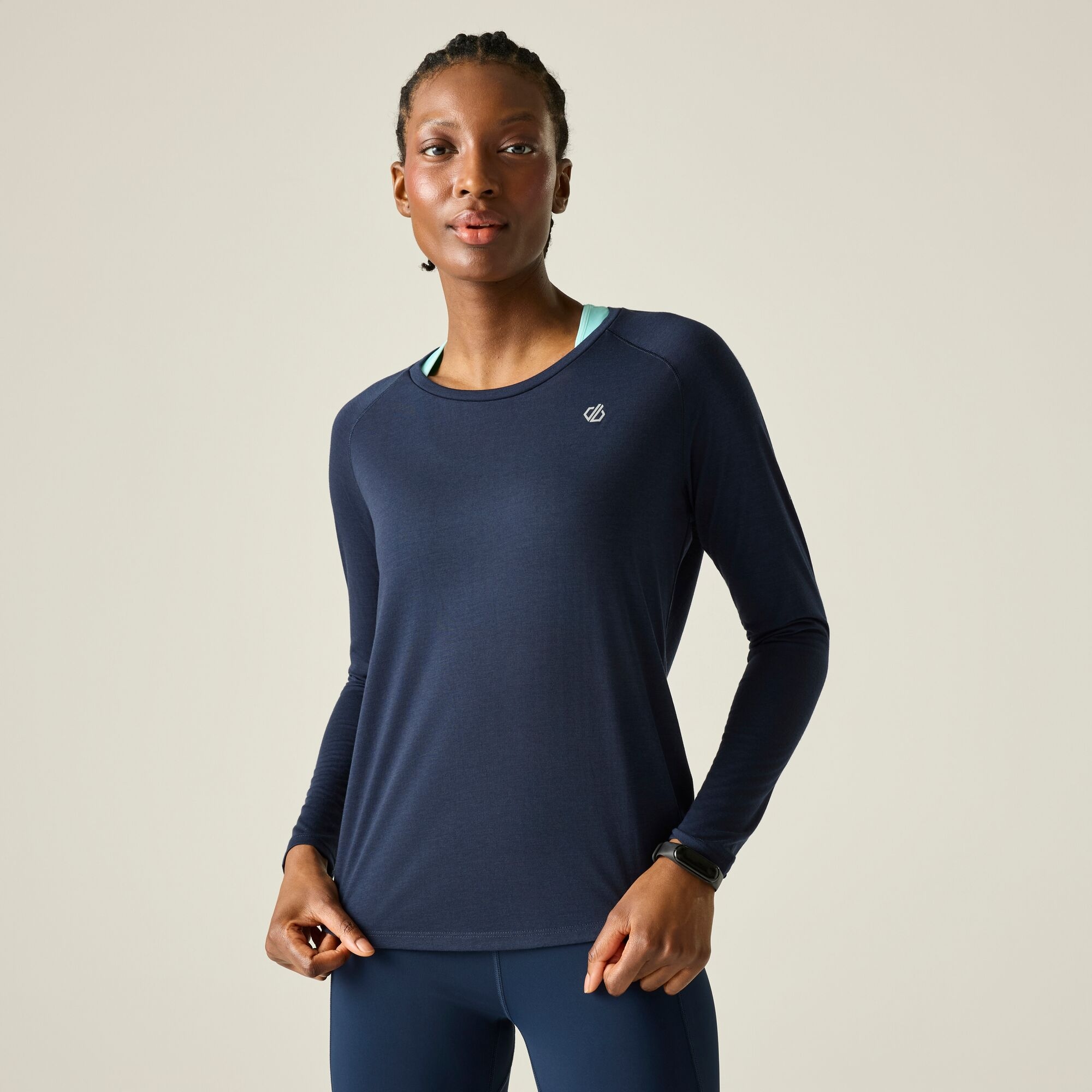 Dare 2B Women's Mid Navy Nimble Long Sleeve Running T-Shirt In | Size: 14 - Image 5