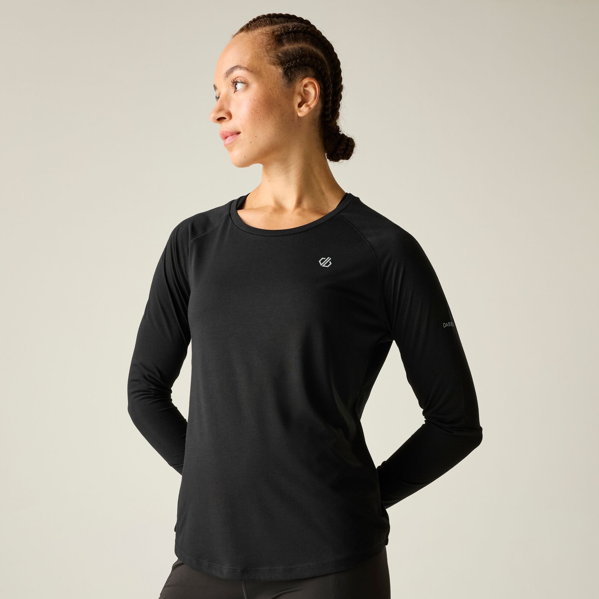 Dare 2b Koszulka z długim rękawem damska szybkoschnąca Serenity Czarny