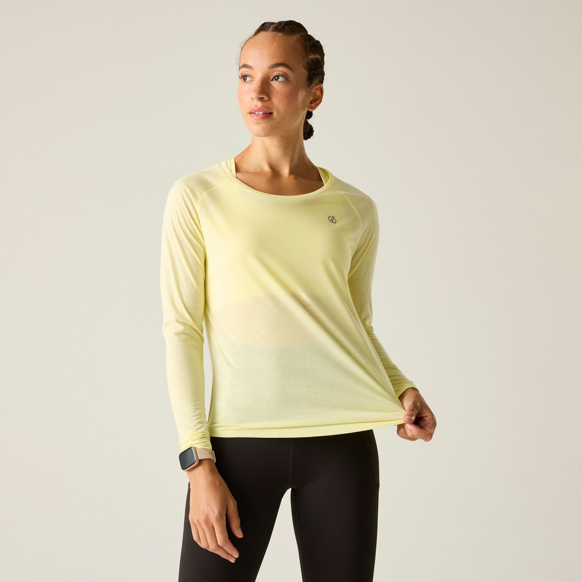 Dare 2B Women's Serenity Long Sleeved T-Shirt - Yellow Size 14