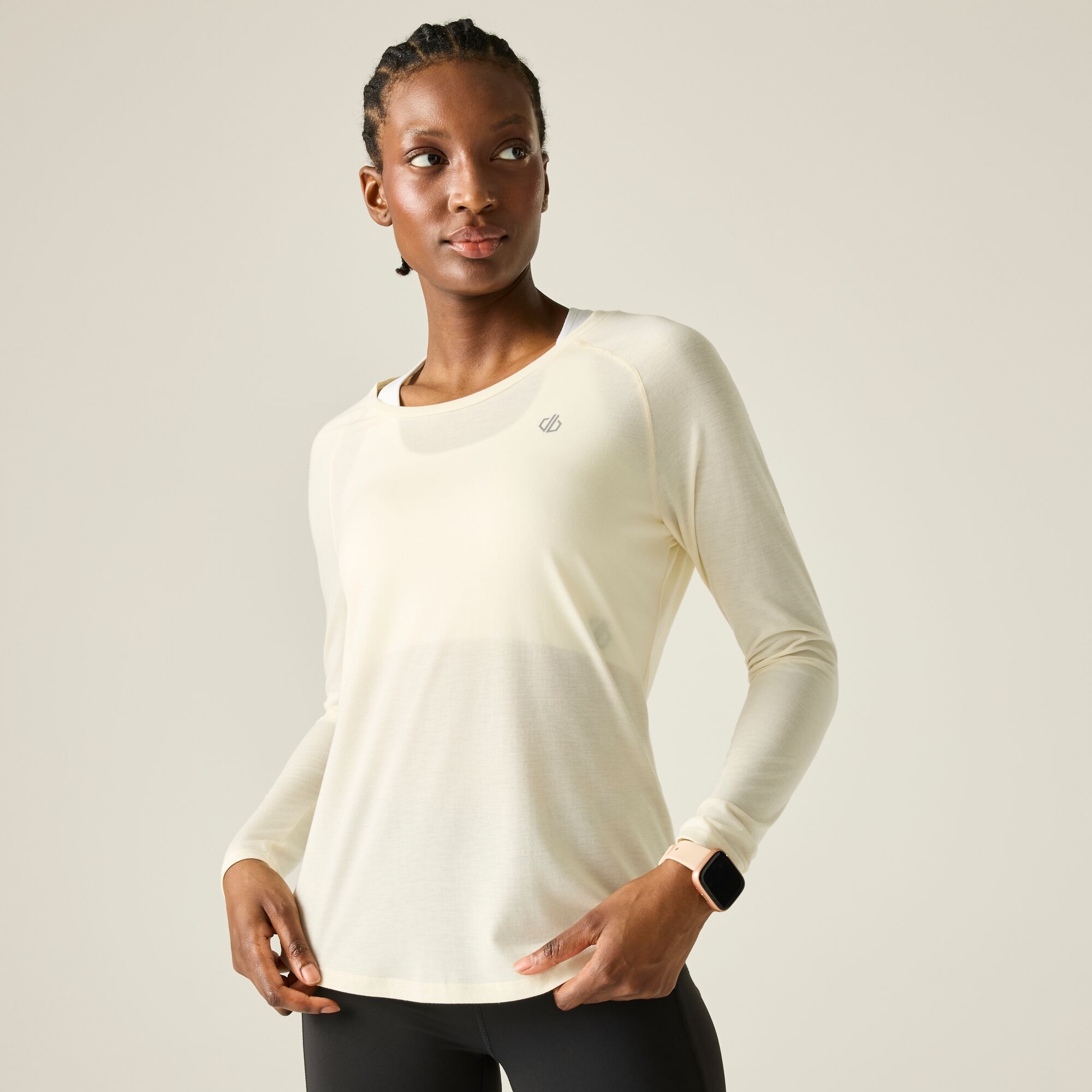 Dare 2B Women's Serenity Long Sleeved T-Shirt - White Size 20