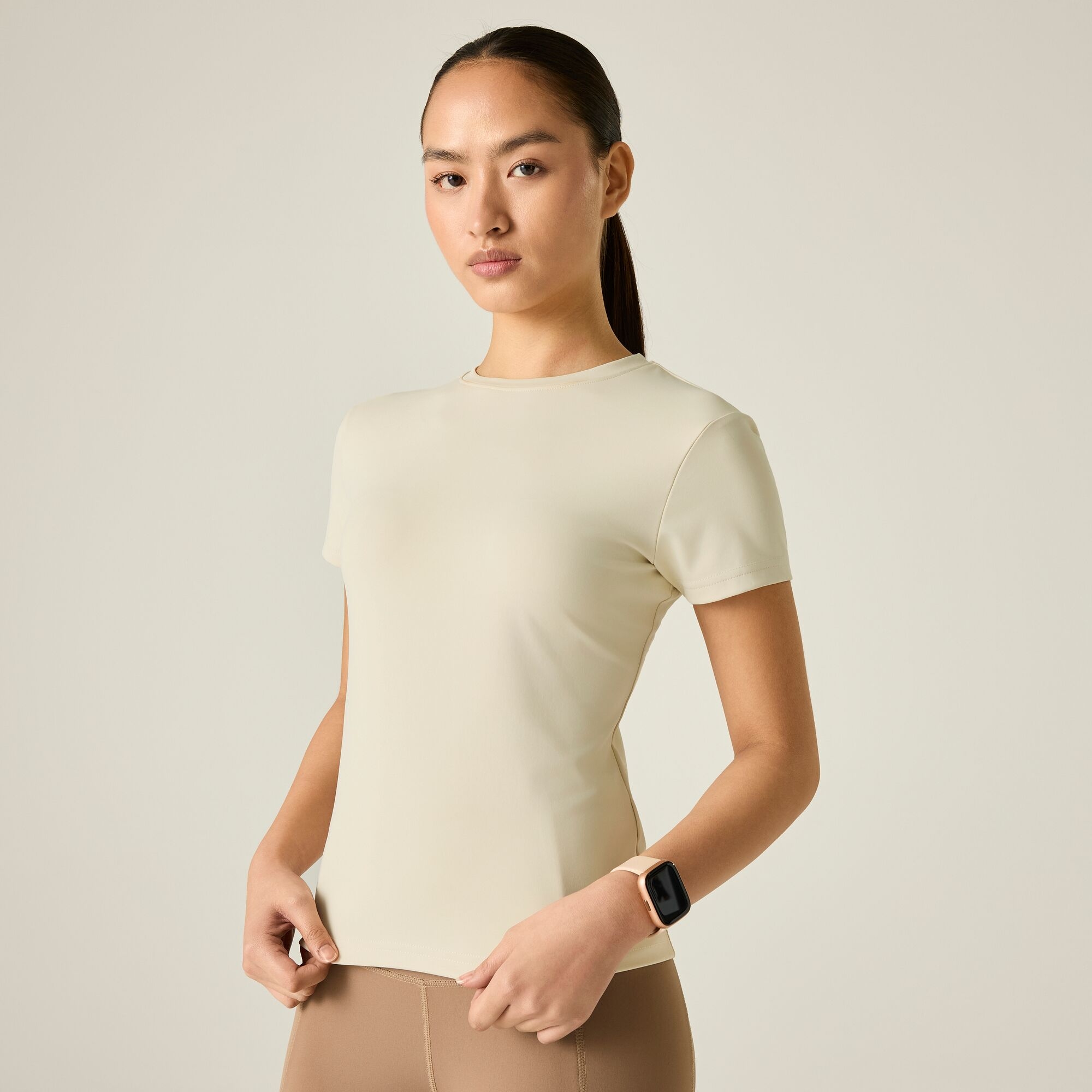 Dare 2b Women's Refresh Short Sleeved Quick Drying Active T-Shirt in Natural White | Size: 10 - Image 3