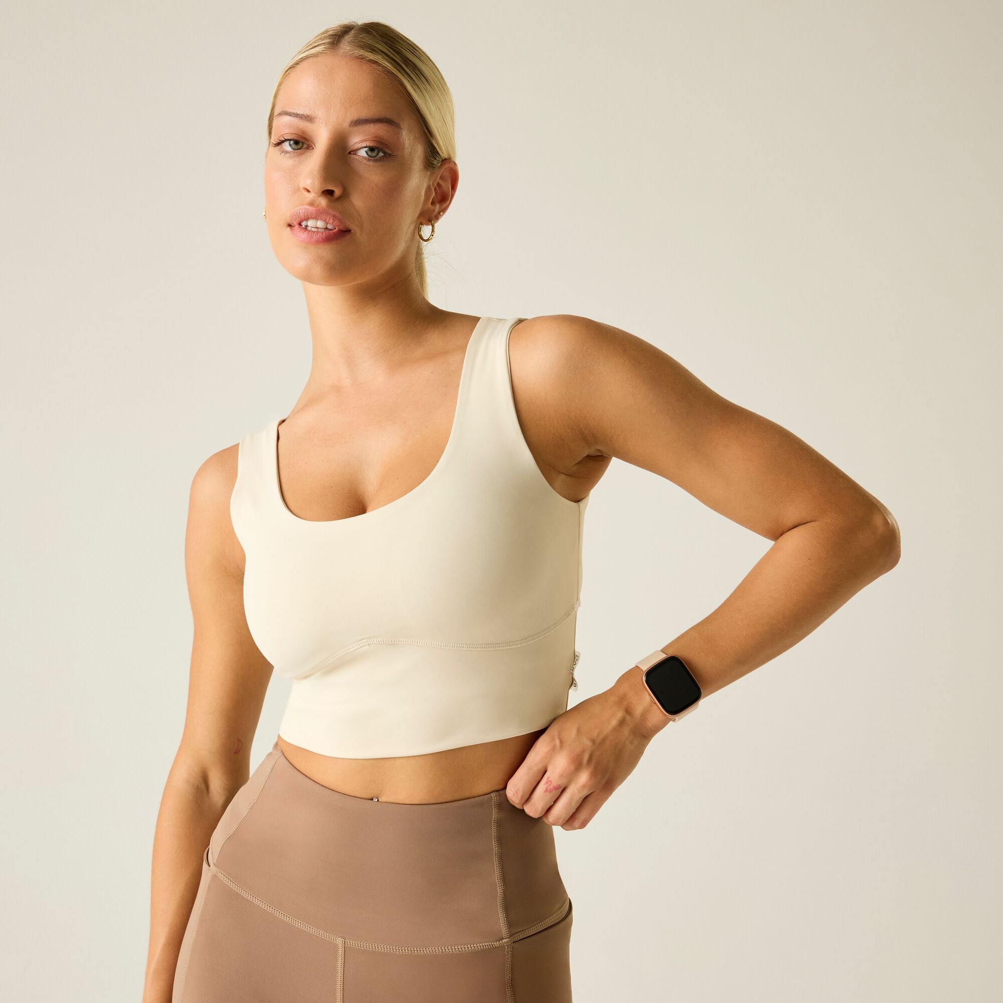 Dare 2B Women's Refresh Cropped Tank Top - White Extra Large