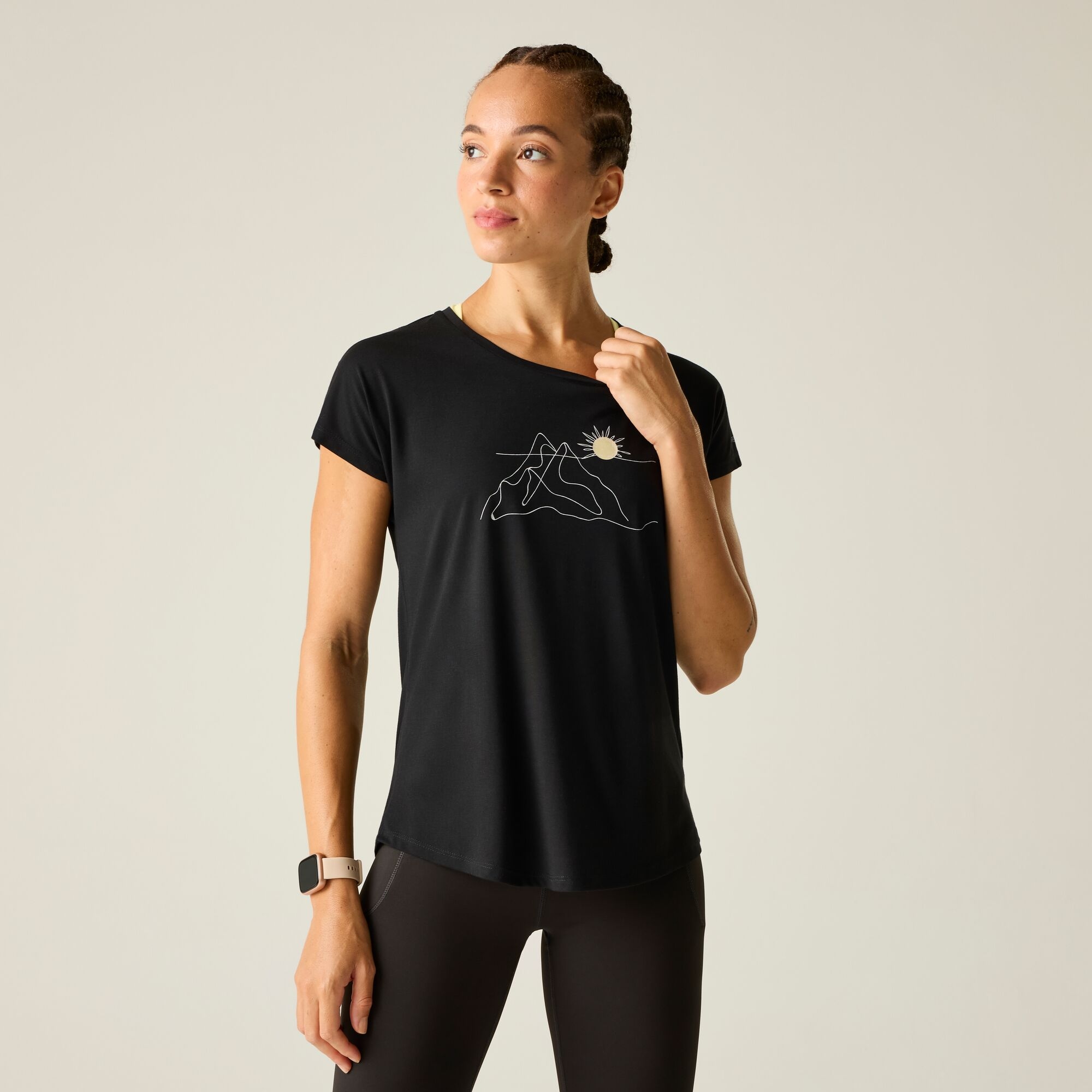 Dare 2B Women's Serenity T-Shirt - Black Size 8