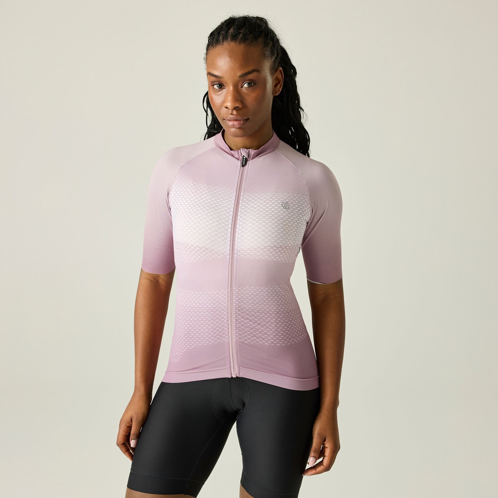 Dare 2B Women's Lightning Short Sleeved Printed Cycling Jersey - Pink Size 16