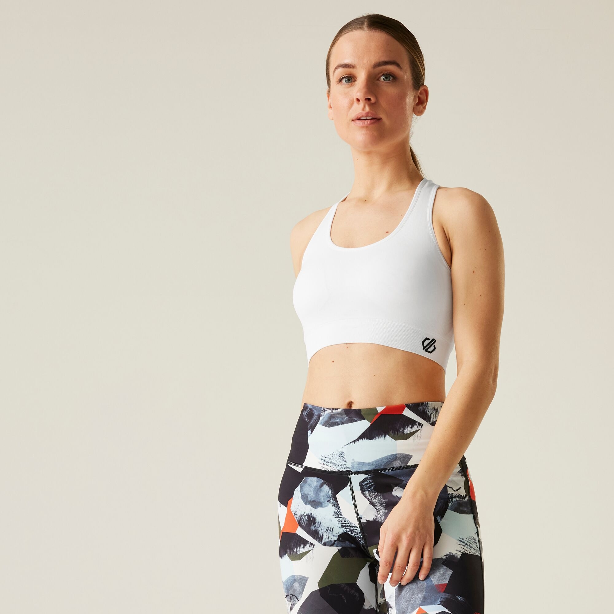 Dare 2b Damski biustonosz sportowy Don't Sweat It II Kremowy