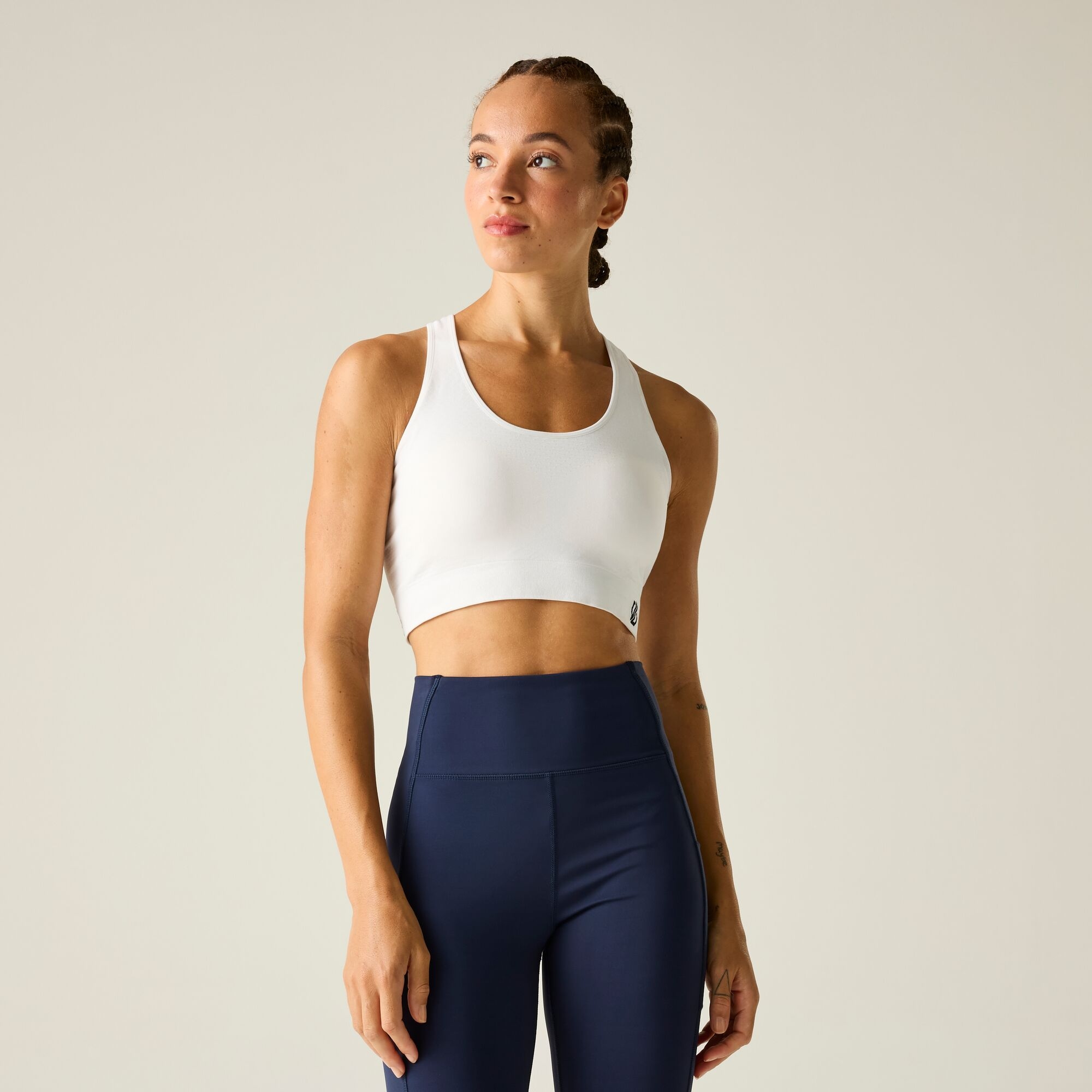 Dare 2b Damski biustonosz sportowy Don't Sweat It II Kremowy