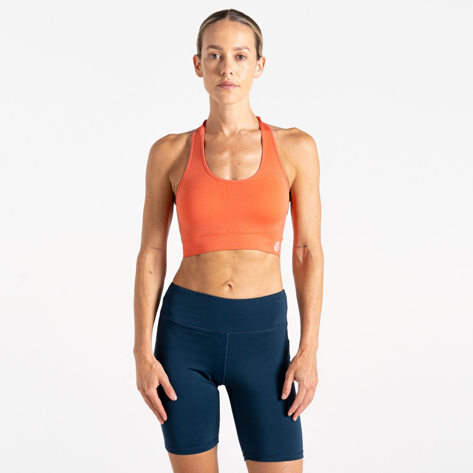 Dare 2b Biustonosz sportowy damski szybkoschnący Don't Sweat It III Pomarańczowy