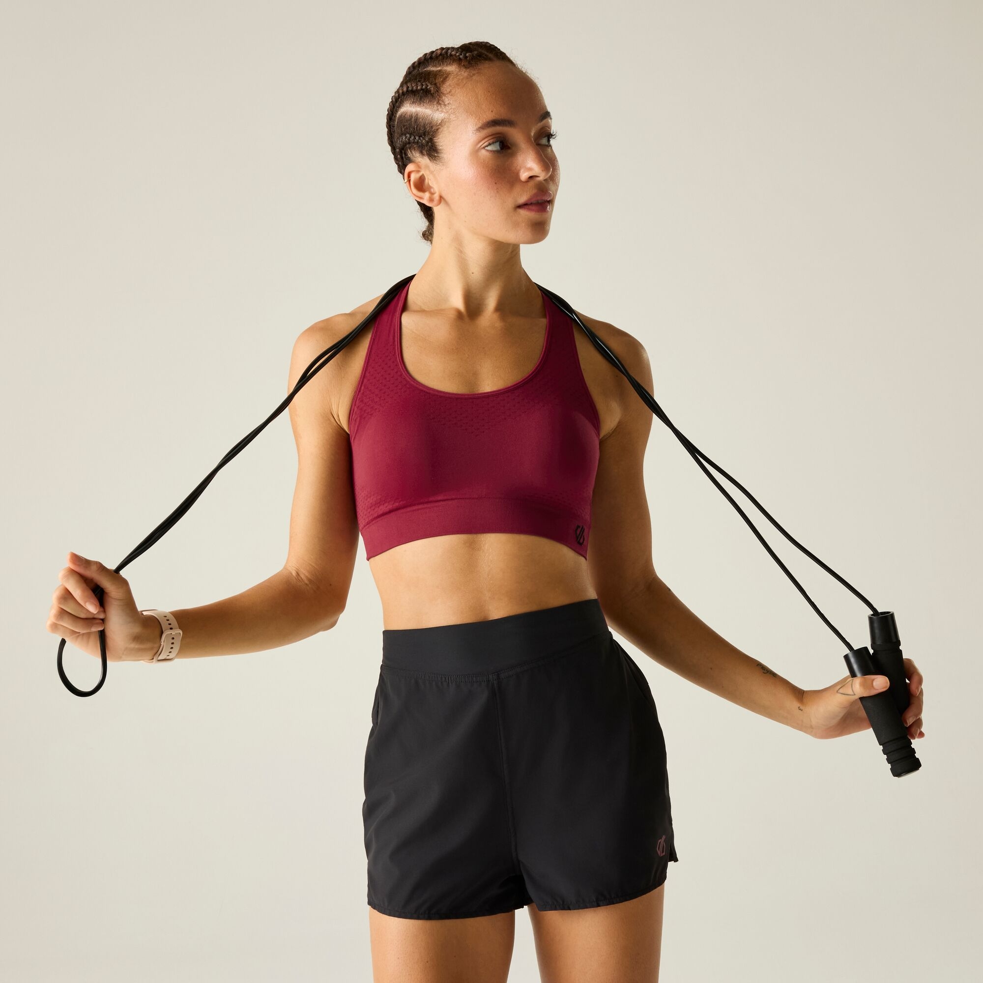 Dare 2b Damski biustonosz sportowy Don't Sweat It II Burgundowy