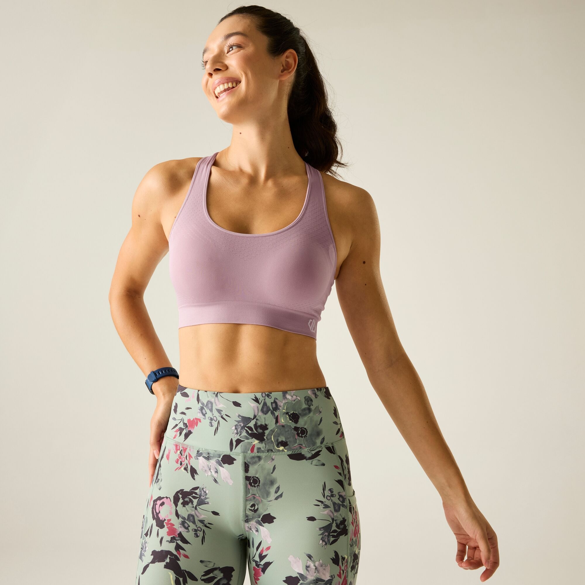 Dare 2b Biustonosz sportowy damski szybkoschnący Don't Sweat It III Fioletowy