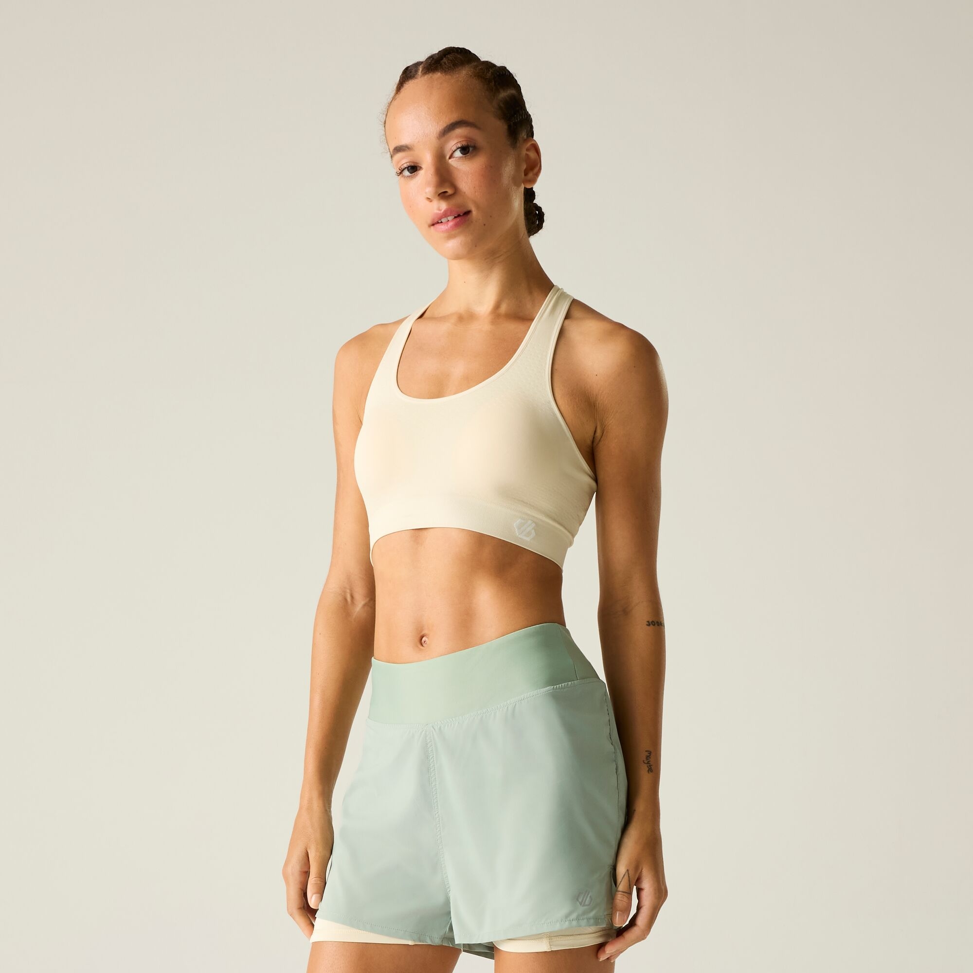 Dare 2b Damski biustonosz sportowy Don't Sweat It II Beżowy