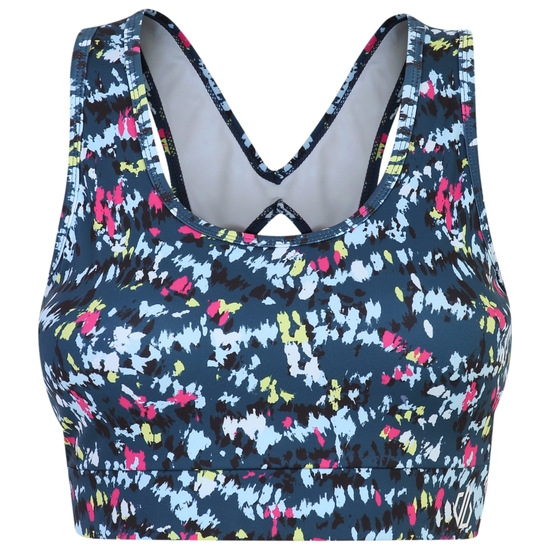 Women's Swift Sports Bra Moonlight Denim Dash Print