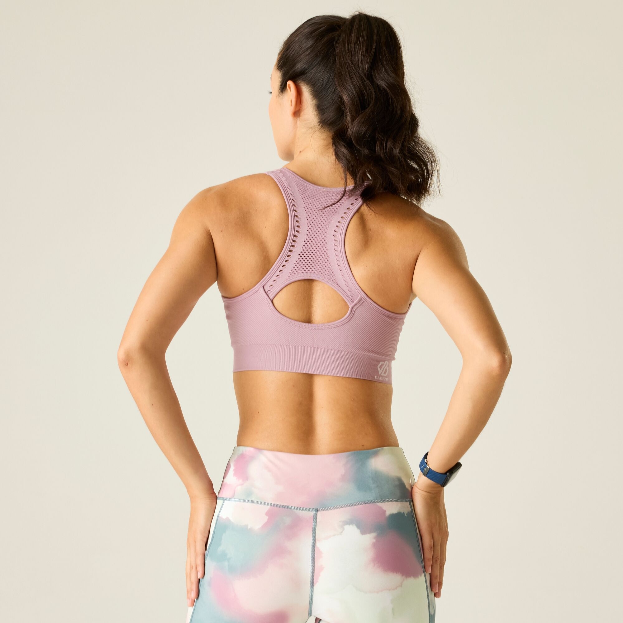 Dare 2b Biustonosz sportowy damski szybkoschnący React Różowy