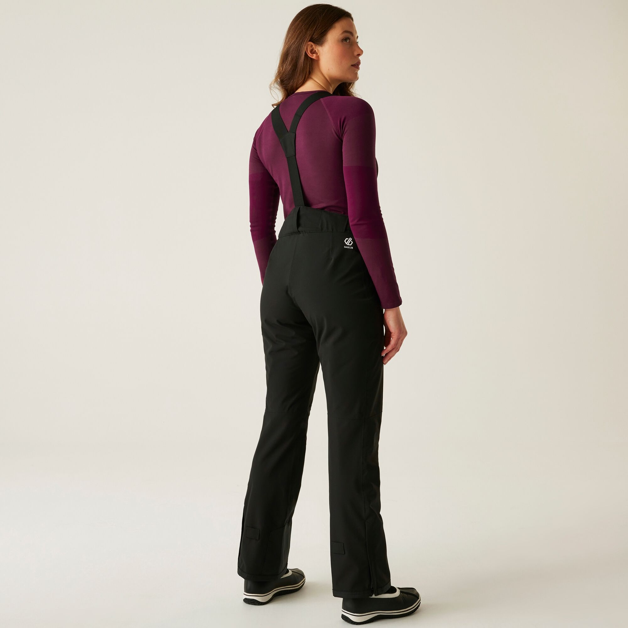 Dare 2b Spodnie narciarskie damskie z membraną z szelkami Effused II Czarny