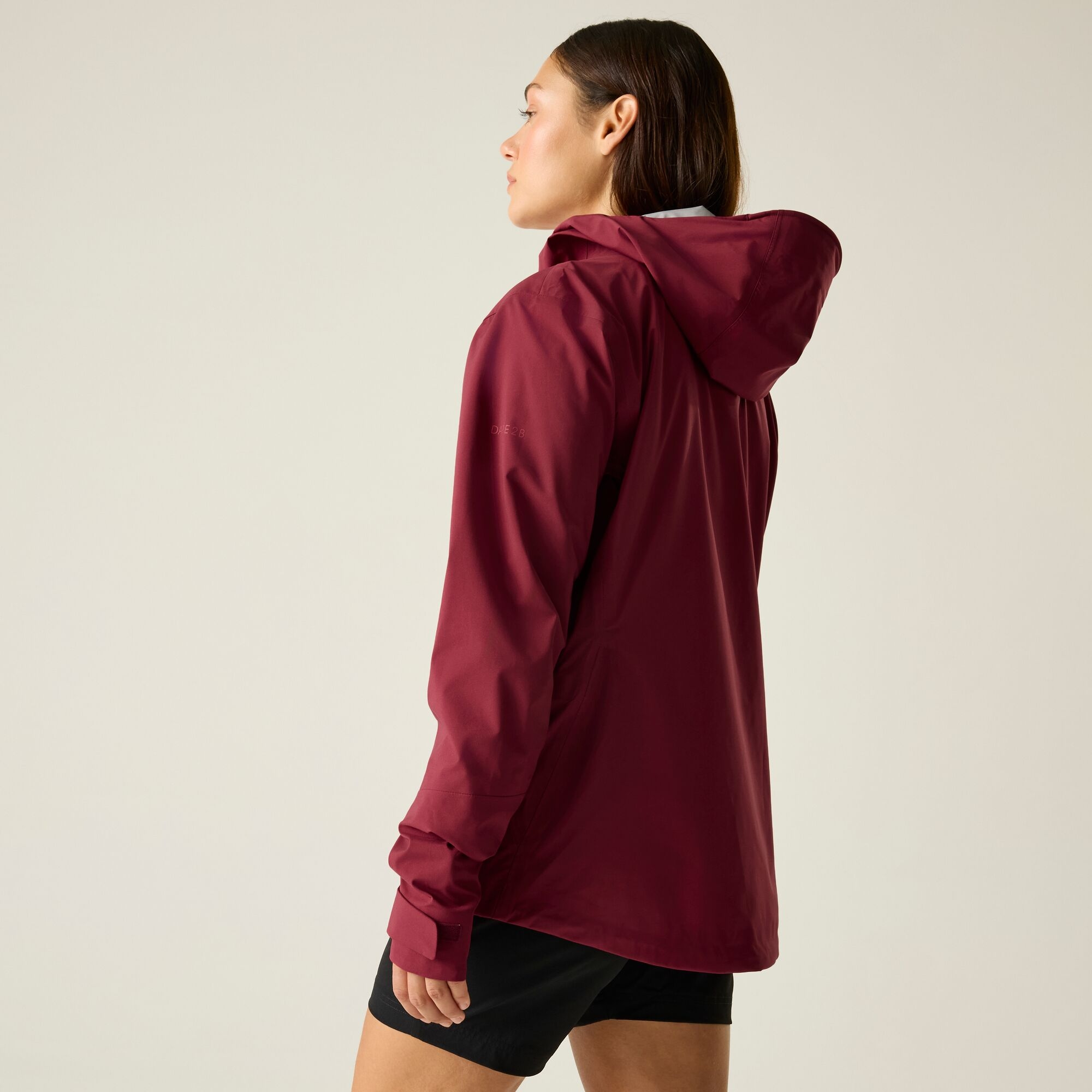 Dare 2b Kurtka przeciwdeszczowa damska lekka z membraną Haik 3 layer Burgundowy