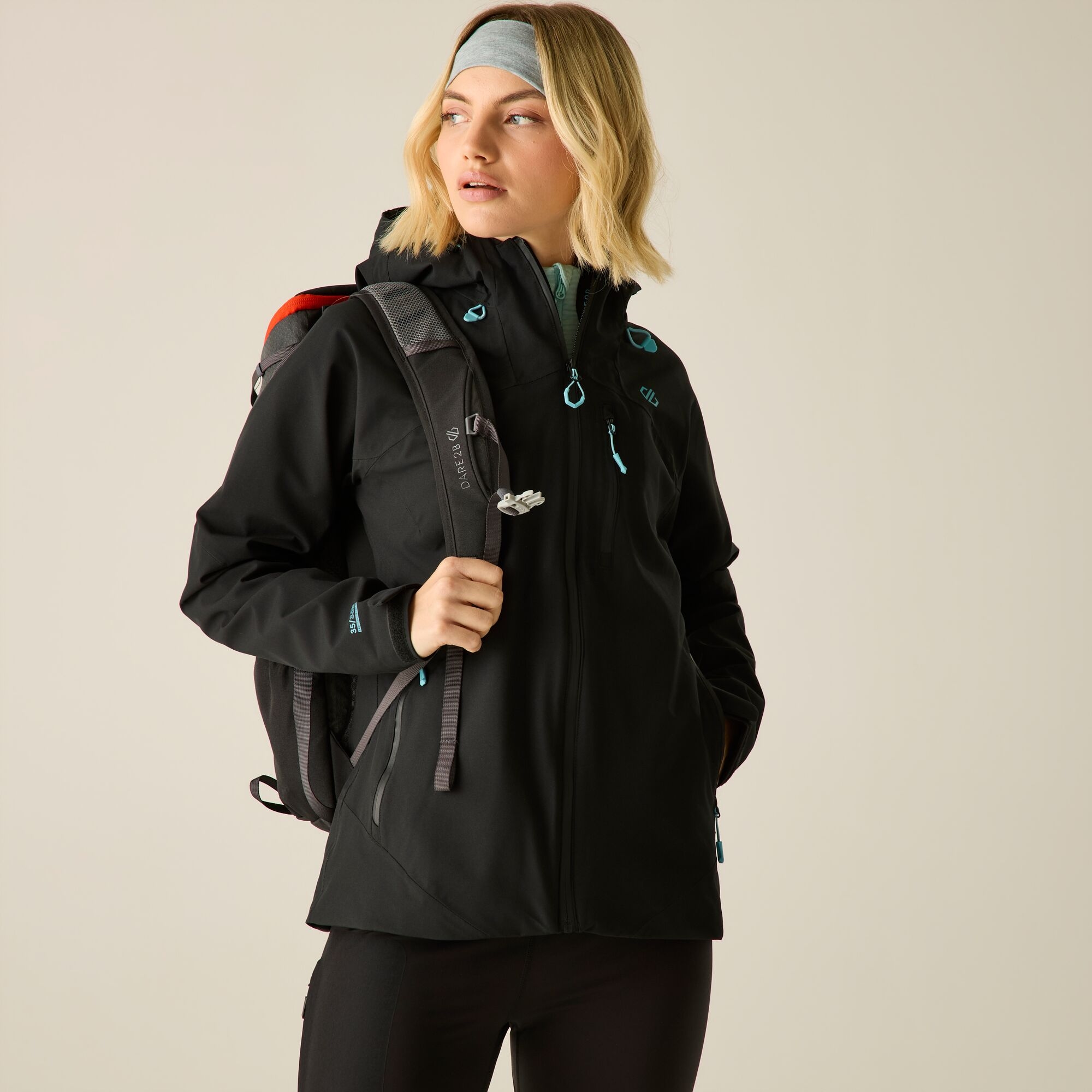 Dare 2b   Kurtka przeciwdeszczowa damska z membraną Torrek III Czarny