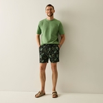 Drawn Tropical Leaf Black 
