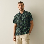 Drawn Tropical Leaf Black 