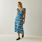 Sonic Blue Dahlia Floral 