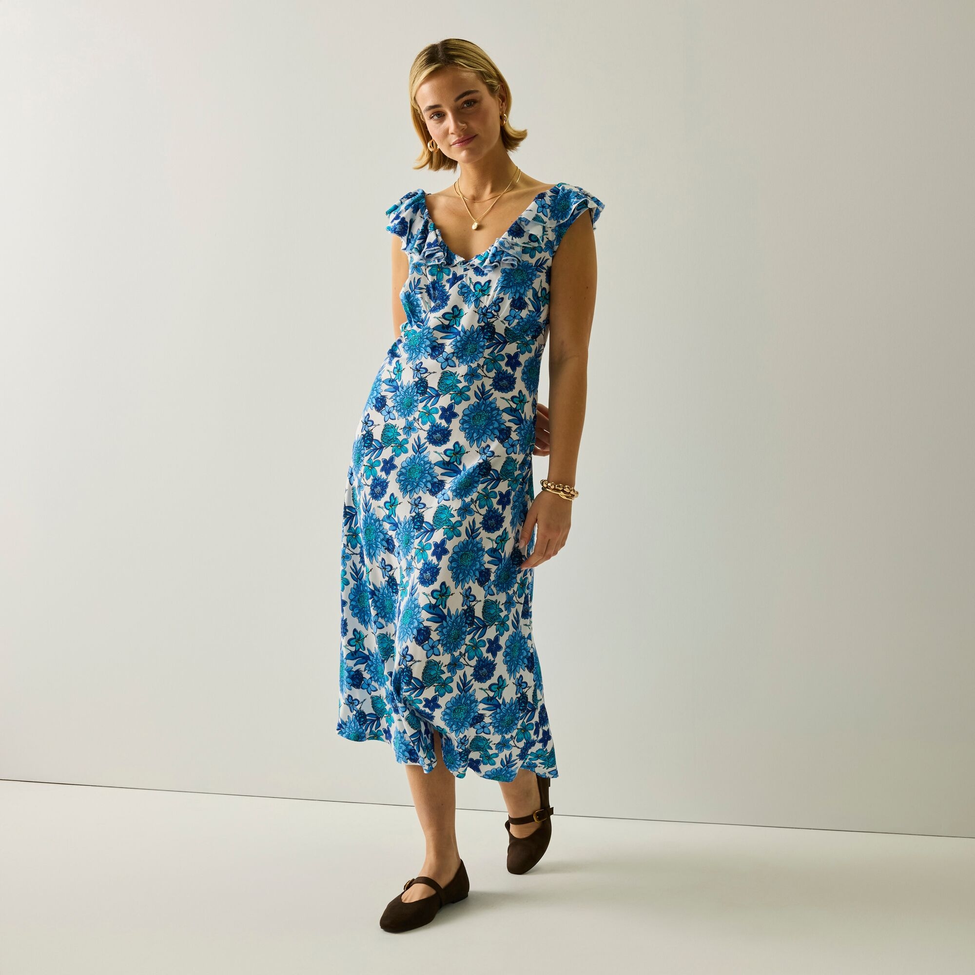 Regatta Life Sukienka damska Casablanca Sonic Blue Dahlia Floral