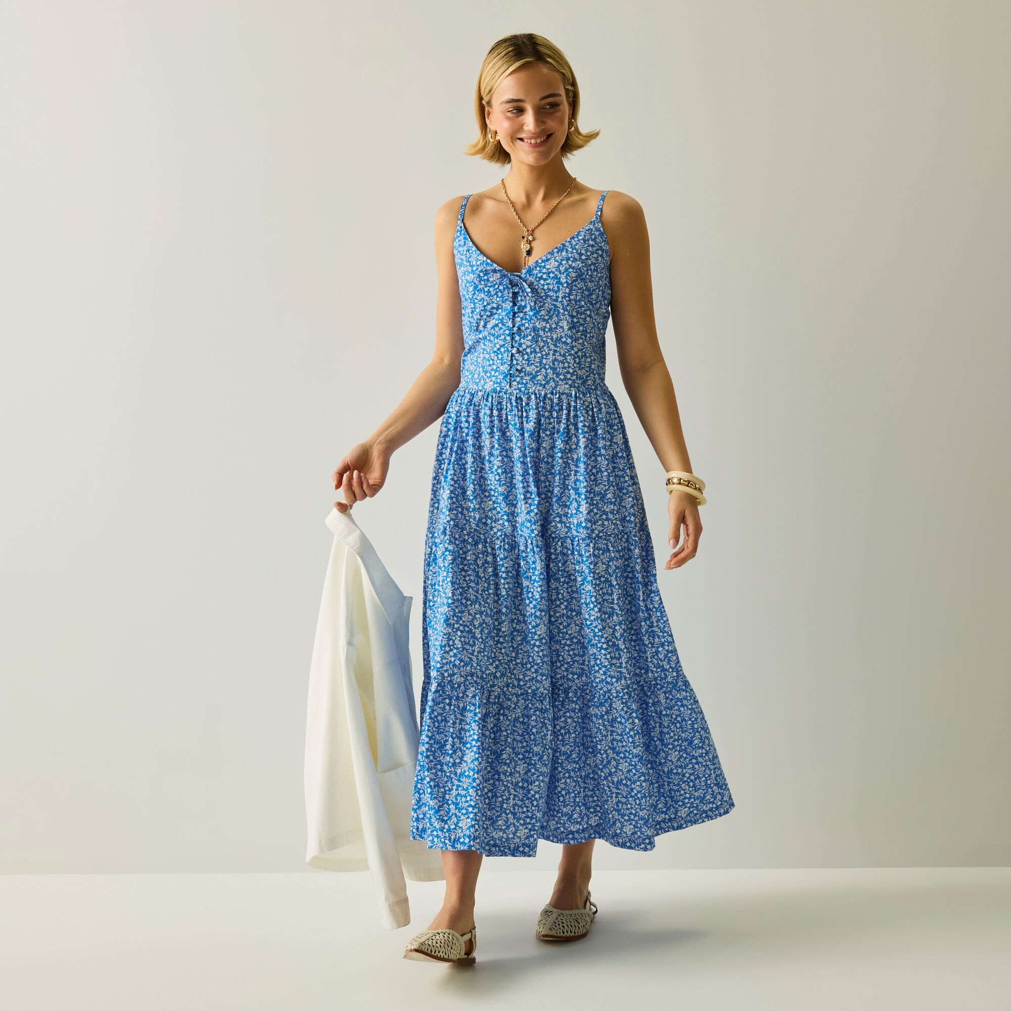 Regatta Life Sukienka damska Perissa Sonic Blue Ditsy Bloom