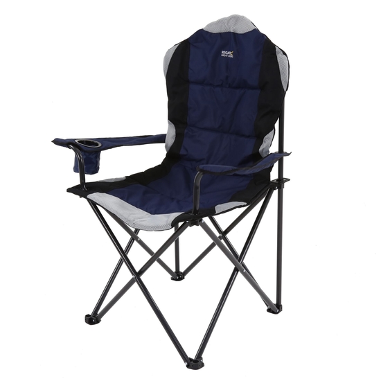 Kruza Camping Chair with Storage Bag Navy Black 