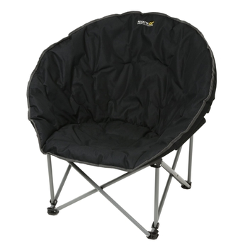 Chaise de camping pliable arrondie CASTILLO Noir