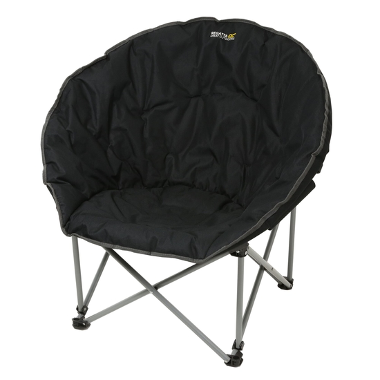 Chaise de camping pliable arrondie Castillo Noir