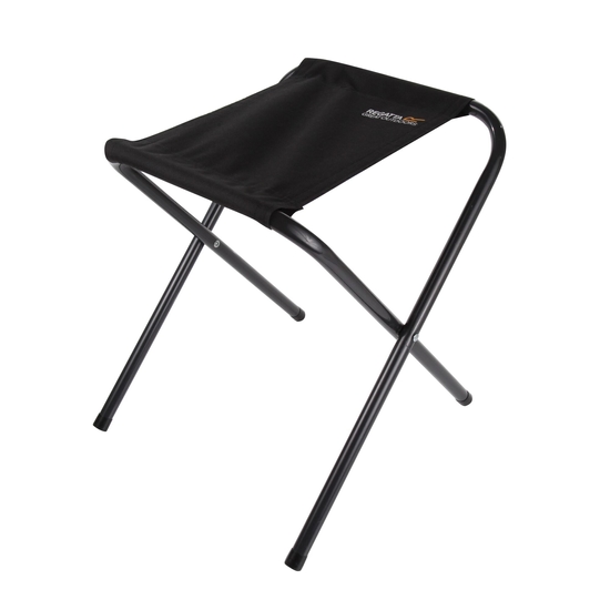 Marcos Folding Camping Stool Black Seal Grey