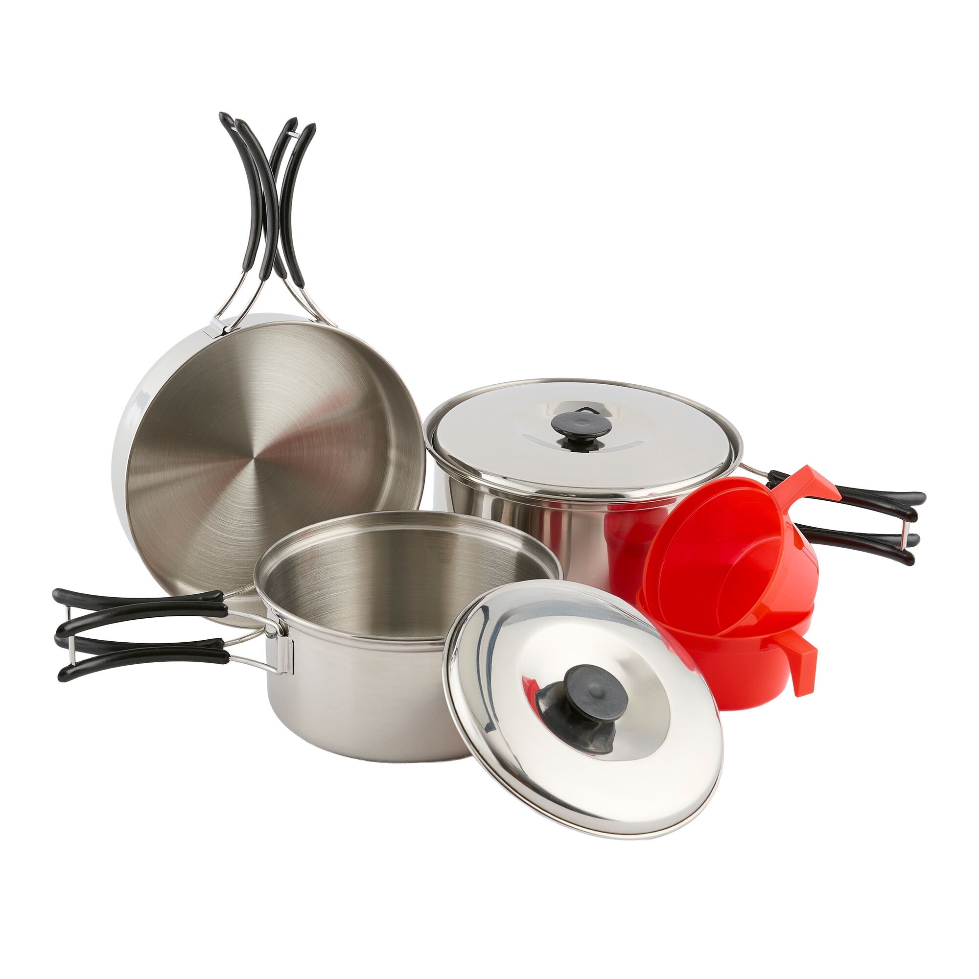 Regatta Compact Stainless Steel Cook Set With Storage Bag Unisex Silver