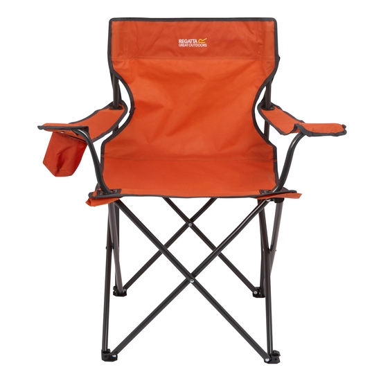 Isla Lightweight Folding Camping Chair Rusty Orange Ebony