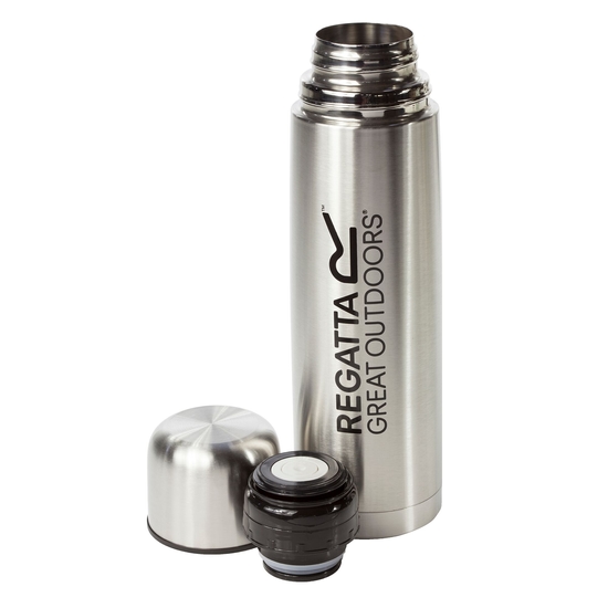Vakuum-Camping-Thermoskanne - 1 Liter Silber