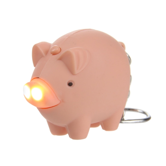 Animal Taschenlampe mit Schlüsselring Rosa