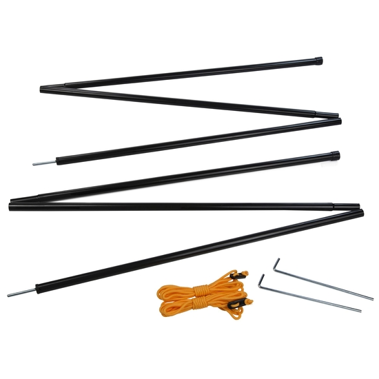 Canopy Steel Pole Set Black