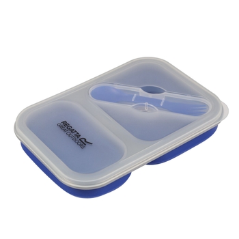 Faltbarer Mahlzeiten-Behälter aus Silikon Blau