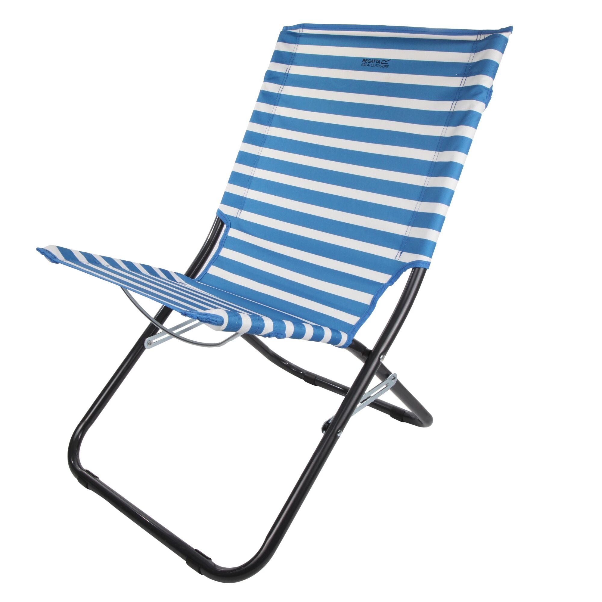 Regatta Leżak Składany Kruza Beach Lounger Niebiesko-biały, Rozmiar: One Size