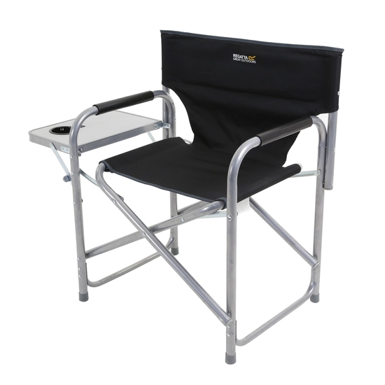 Sedile Director's Chair with Side Table Black Seal Grey 