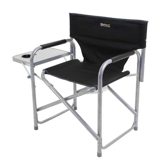 Sedile Director's Chair with Side Table Black Seal Grey