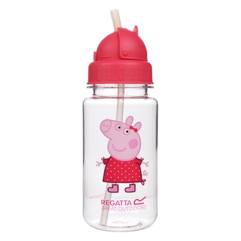 Peppa Pig 0.35L Tritan Straw Bottle Bright Blush