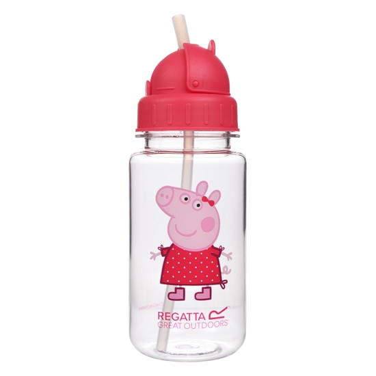 Peppa Pig 0.35L Tritan Straw Bottle Bright Blush 