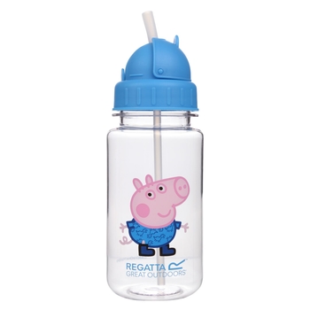 Peppa Pig 0.35L Tritan Straw Bottle Malibu Blue
