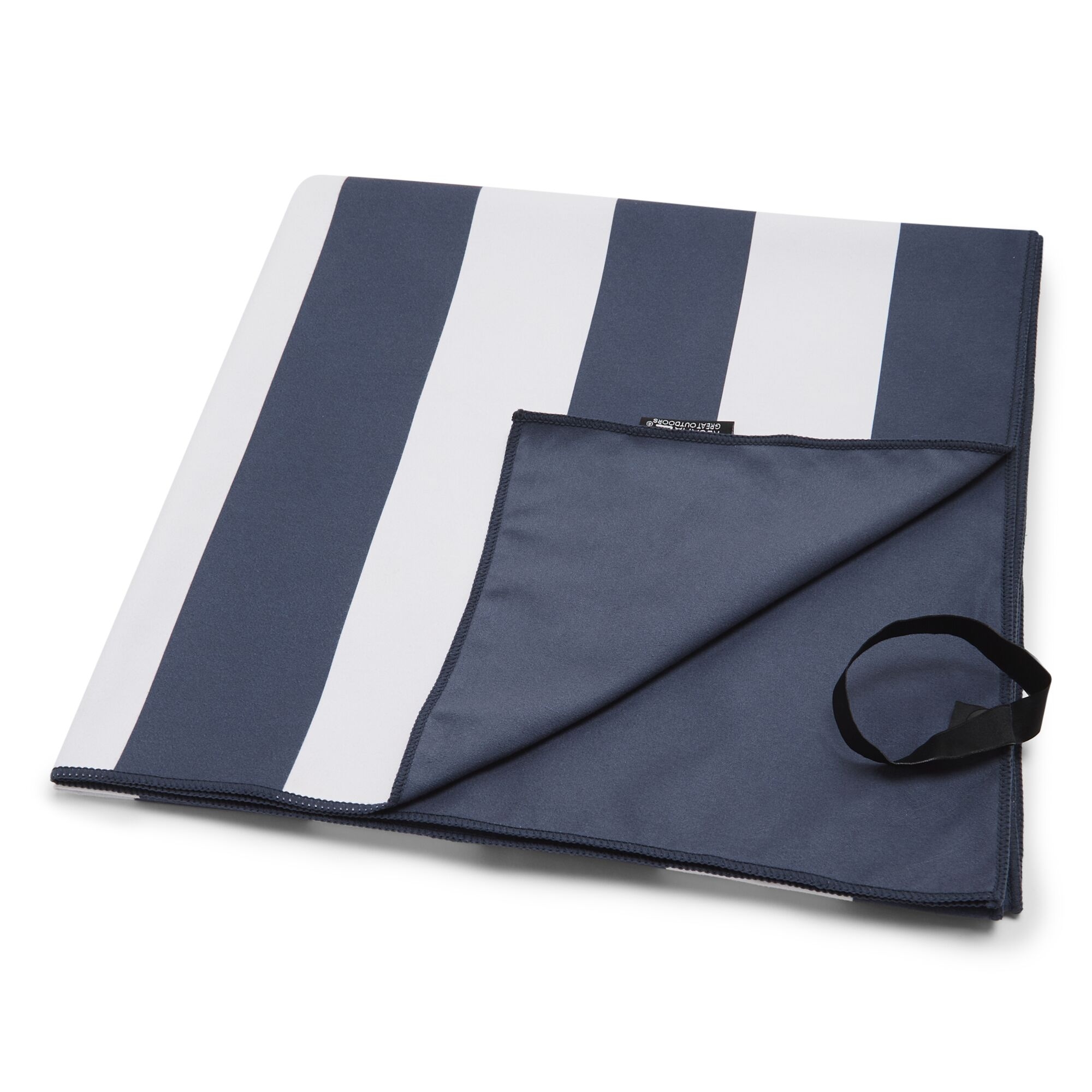 Regatta Unisex Blue Print Microfibre Beach Towel Navy White Stripe
