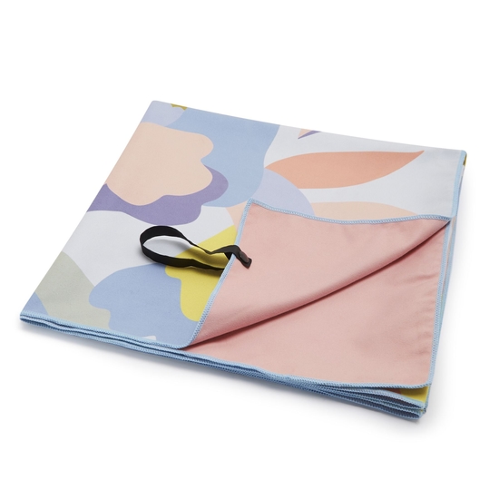 Serviette de plage en microfibre imprimée Multicolore