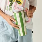 Green Tea Gardenia Stripe 