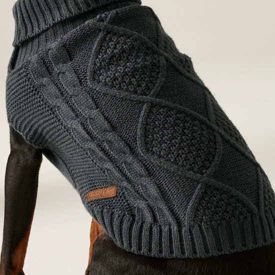 Knitted Dog Jumper Ebony 