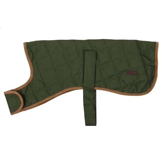 Odie Quilted Dog Coat Dark Khaki