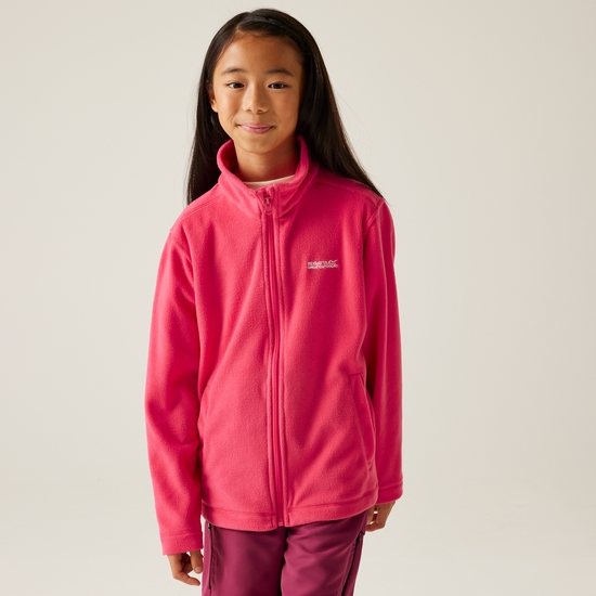 King II leichtes Fleece mit durchgehendem Reißverschluss für Kinder Rosa