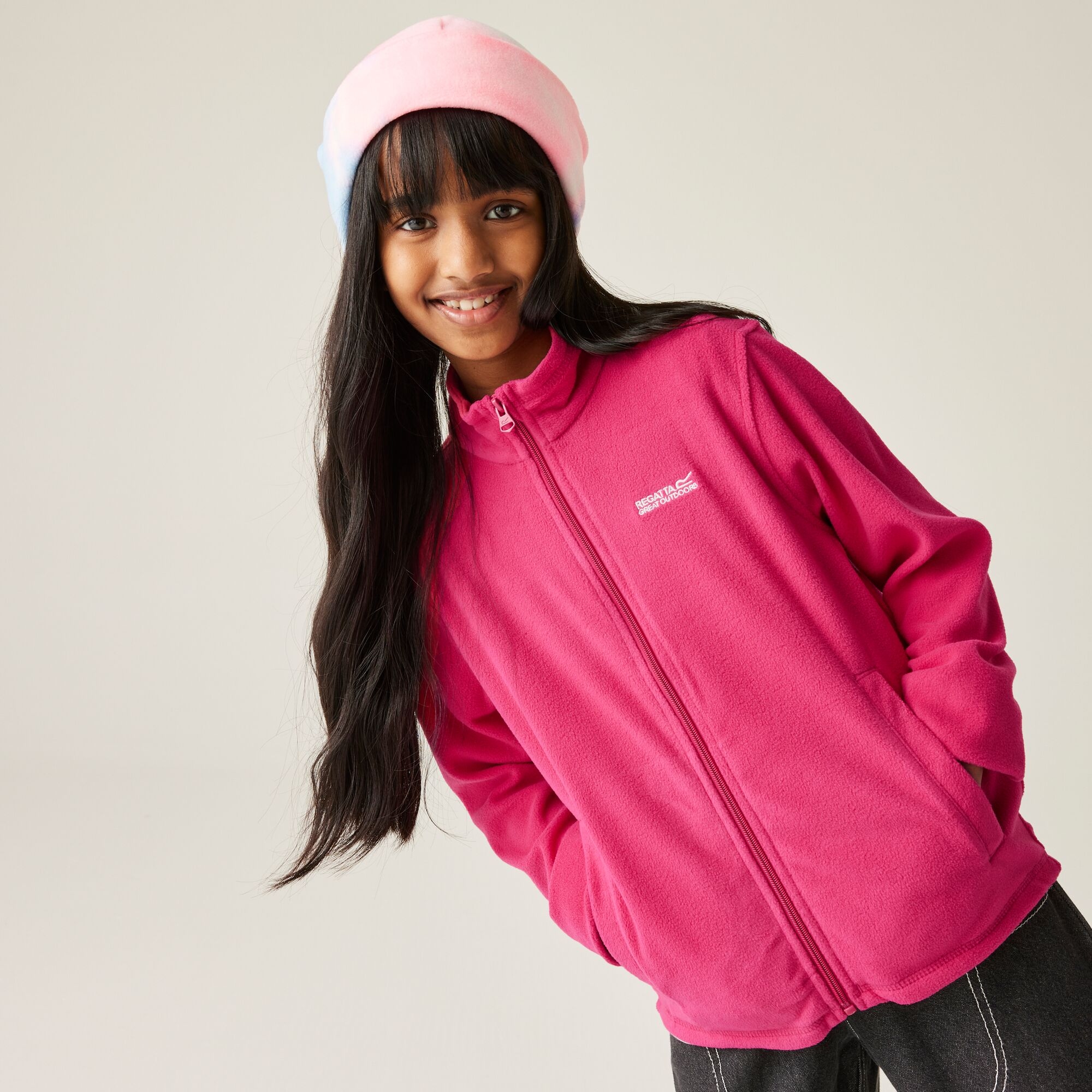 Regatta Kids’ King Ii Fleece Size: 14 Years Unisex Kids Pink